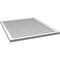 Ekena Millwork Vertical Surface Mount PVC Gable Vnt: Non-Functional, w/2"W x 1-1/2"H, Brickmould Frame, 34"W x 40"H GVPVE34X4002SN - alternate 4